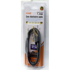 Câble Audio Jack 3.5mm Mâle / Jack 3.5mm + Jack 6.5mm Mâle Nylon Tressé 1.5m LinQ KL3612 — LinQ · Smarty Paris 18e